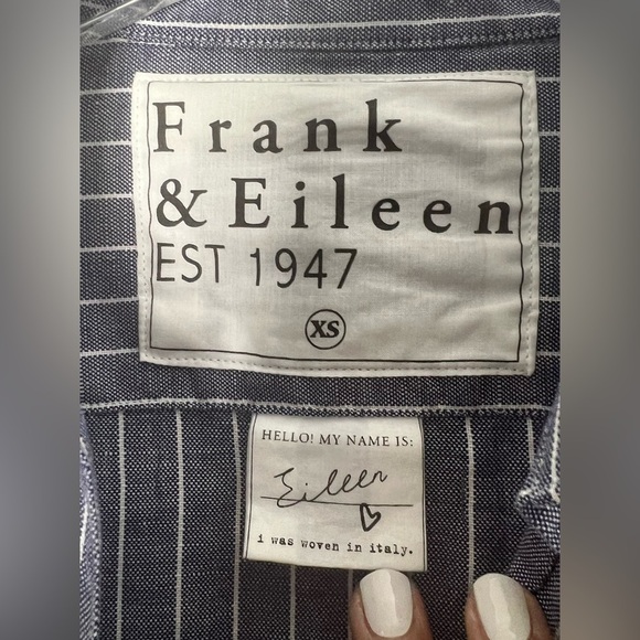Frank & Eileen Linen Blend Button Down Shirt Sz XS - Picture 3 of 7